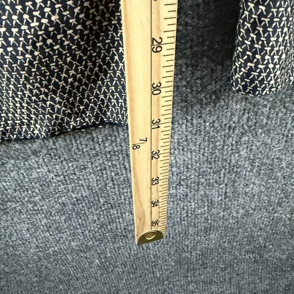 Dana Buchman Silk Dress Pants Women 14 Black Print High Rise Straight Artsy - Picture 12 of 12